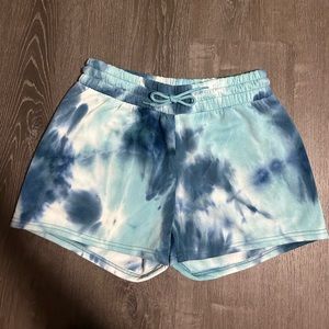 Tie dye sweat shorts
